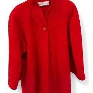 Vintage Nina Ricci Women's Red Wool Coat